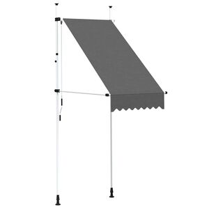 vidaXL Markis manuellt inf&auml;llbar 100 cm antracit