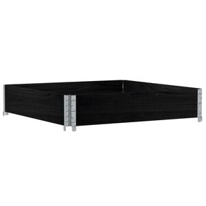 vidaXL Odlingsl&aring;da svart 100x100 cm massiv furu
