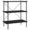 vidaXL Hyllenhet med 3 hyllplan svart 80x40x92 cm
