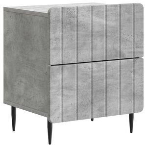 vidaXL Nattduksbord Betonggr&aring; 43 x 34,5 x 49,5 cm Konstruerat tr&auml;