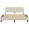 vidaXL Bed Frame "Dover" Cream 120x200 cm Fabric