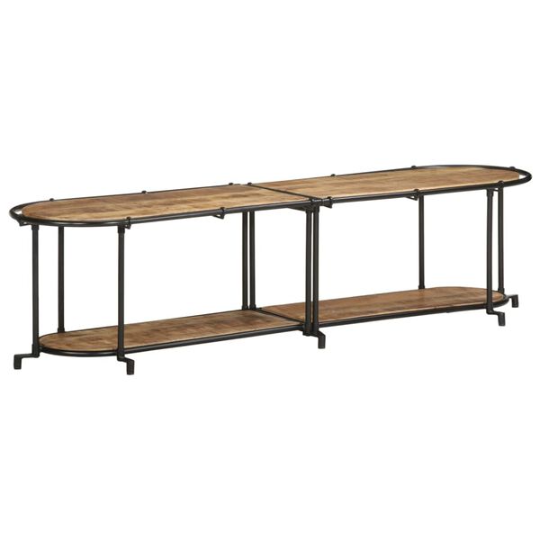 vidaXL Tv-b&auml;nk 160x42x40 cm massivt grovt mangotr&auml;