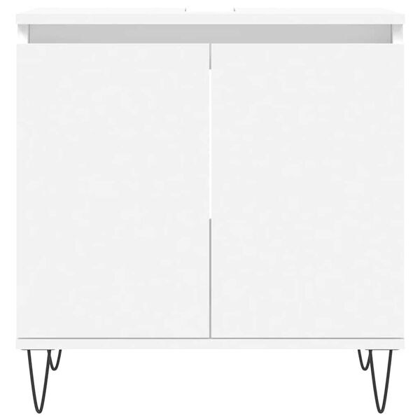 vidaXL Badrumsskåp vit 58x33x60 cm konstruerat trä