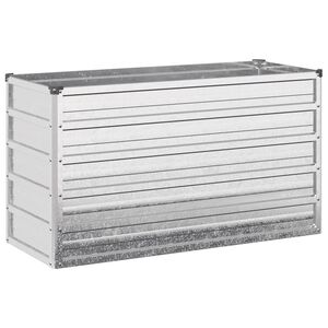 vidaXL H&ouml;jd Tr&auml;dg&aring;rdsb&auml;dd Silver 100 x 40 x 55 cm galvaniserad