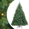 vidaXL Konstgjord julgran med 300 LED-lampor Gr&ouml;n 240 cm PE och PVC
