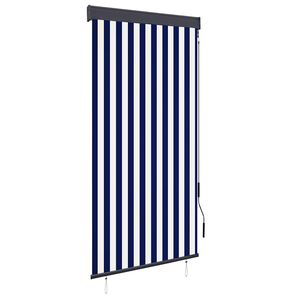 vidaXL Rullgardin utomhus 100x250 cm bl&aring; och vit