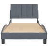 vidaXL Bed Frame without Mattress "Hanko" Dark Grey 90x200 cm Velvet