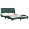 vidaXL Bed Frame without Mattress Dark Green 140x200 cm Velvet