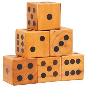 vidaXL Stora tärningar för utomhusbruk 6-pack massiv furu