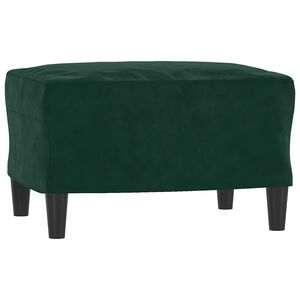 vidaXL Fotpall m&ouml;rkgr&ouml;n 60x50x41 cm sammet