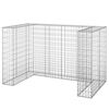 vidaXL Gabionmur f&ouml;r soptunnor galvaniserat st&aring;l 180x100x110 cm