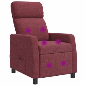 vidaXL Massagef&aring;t&ouml;lj Vinr&ouml;d Tyg