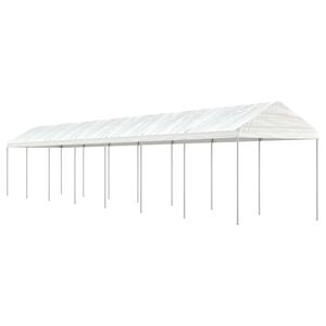 vidaXL Paviljong med tak vit 15,61x2,28x2,69 m polyeten