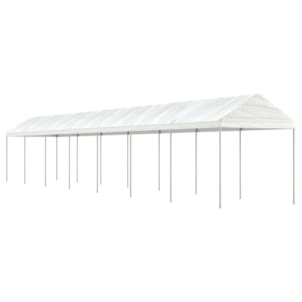 vidaXL Paviljong med tak vit 15,61x2,28x2,69 m polyeten