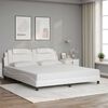 vidaXL Bed Frame "Viana" without Mattress White 180x200 cm Faux Leather