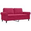 vidaXL 2-sitssoffa vinr&ouml;d 140 cm sammet