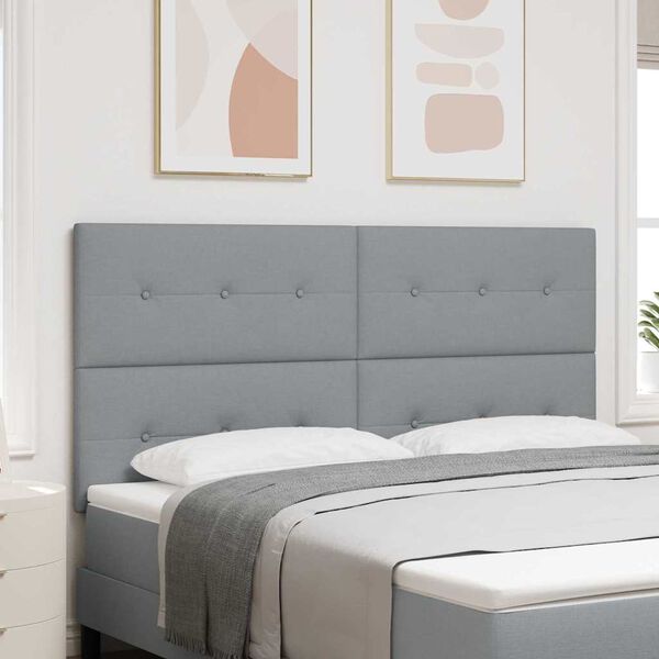 vidaXL Huvudgavel med huvudgavel Ljusgr&aring; 180 cm tyg