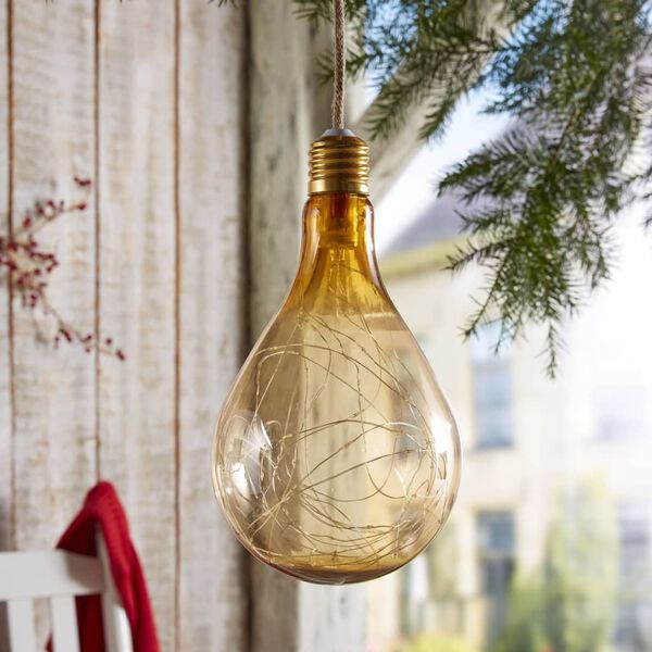 Luxform H&auml;nglampa LED batteridriven p&auml;ronformad PS160 transparent