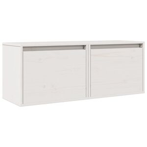 vidaXL V&auml;ggsk&aring;p 2 st vit 45x30x35 cm massiv furu