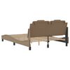 vidaXL Bed Frame "Viana" without Mattress Cappuccino 140x200 cm Faux Leather