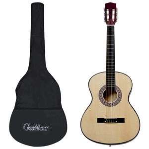 vidaXL Gitarr f&ouml;r nyb&ouml;rjare med fodral klassisk 4/4 39"
