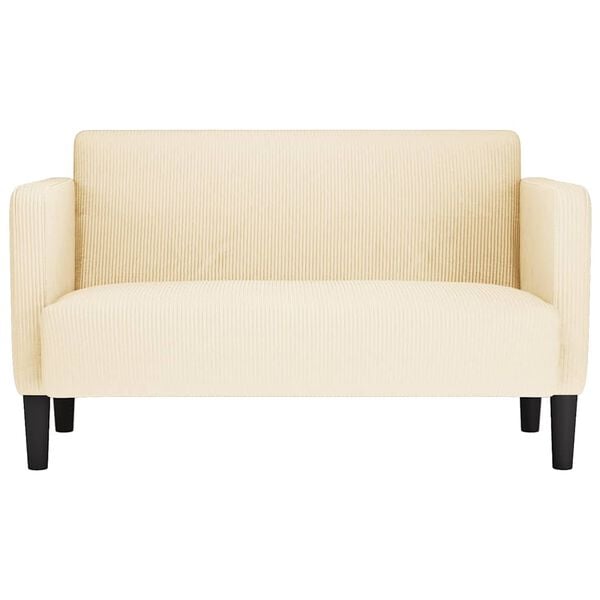 vidaXL Loveseat soffa cremef&auml;rgad 109 cm manchestertyg