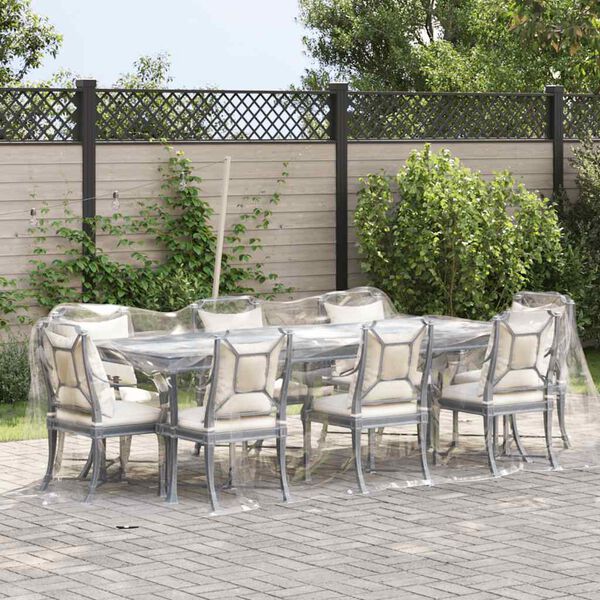 vidaXL Klar presenning med &ouml;ljetter 2x5 m PVC