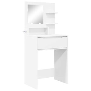vidaXL S&auml;ngrum Smyckesbord Vit 60 x 39,5 x 135 cm Konstruerat tr&auml;