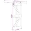 vidaXL Skjutdörr med beslag 85x210 cm massiv furu