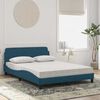 vidaXL Bed with Mattress "Dover" Blue 140x200 cm Velvet