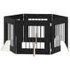 vidaXL Hundgrind med st&auml;llningar 6 pcs Svart ek 60 x 60 cm