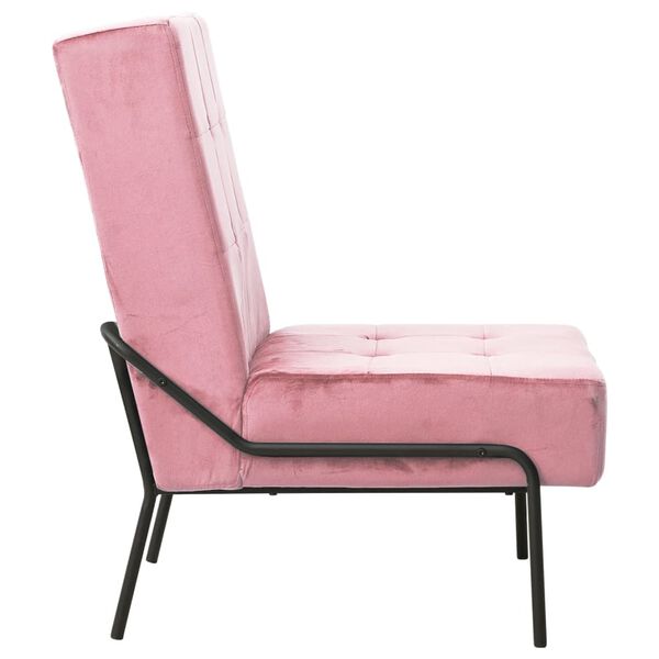 vidaXL Avkopplingsstol 65x79x87 cm rosa sammet