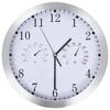 vidaXL V&auml;ggklocka med Quartz-urverk hygro- och termometer 30 cm vit