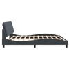 vidaXL Bed Frame with LED without Mattress Dark Grey 200x200 cm Velvet