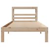 vidaXL Sängram med huvudgavel 75x190 cm massivt furu