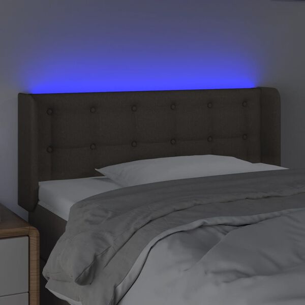 vidaXL S&auml;nggavel LED taupe 93x16x78/88 cm tyg