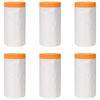 vidaXL Dammark med klistertejp 6 pcs Transparent 140 x 3300 cm HDPE