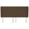 vidaXL S&auml;nggavel med kanter m&ouml;rkbrun 203x23x118/128 cm tyg