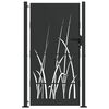 vidaXL Tr&auml;dg&aring;rdsgrind med l&aring;s Svart 110 x 205 cm Pulverlackerad st&aring;l