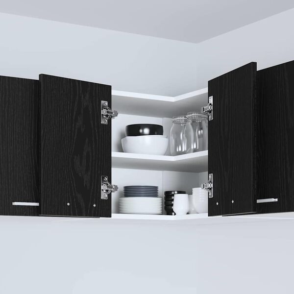 vidaXL H&auml;ngande sk&aring;p Svart ek och vit 57 x 57 x 40 cm Konstruerat tr&auml;