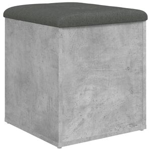 vidaXL F&ouml;rvaringsb&auml;nk betonggr&aring; 42x42x45 cm konstruerat tr&auml;