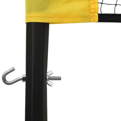 vidaXL Badmintonnät gul och svart 600x155 cm polyeten