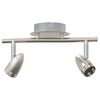 vidaXL Takspotlight med str&aring;lkastare Nickel 27 x 10 x 12 cm Metall