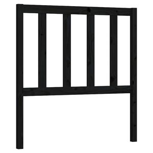 vidaXL S&auml;nggavel svart 81x4x100 cm massiv furu