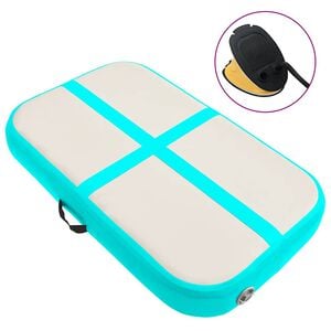 vidaXL Uppbl&aring;sbar gymnastikmatta med pump 60x100x20 cm PVC gr&ouml;n
