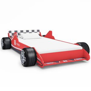 vidaXL Barns&auml;ng racerbil 90x200 cm r&ouml;d
