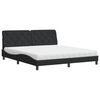 vidaXL Bed with Mattress Black 180x200 cm Velvet