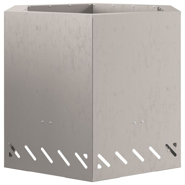 vidaXL Röklös eldstad Brun 58 x 58 x 51 cm Stål