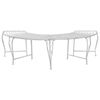 vidaXL Tr&auml;db&auml;nk 4-Antal sittplatser 160 x 80 x 44 cm St&aring;l Antik vit