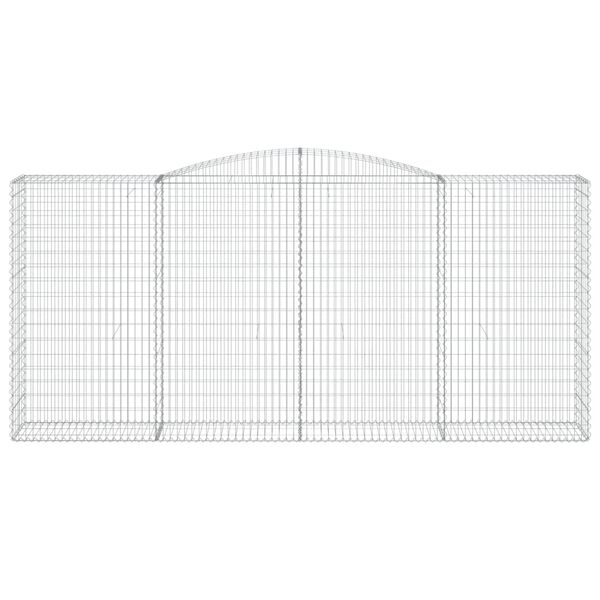 vidaXL Gabioner bågformade 5 st 400x50x180/200 cm galvaniserat järn